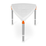 Κάθισμα Μπάνιου Αλουμινίου Τρίγωνο Αδιάβροχο SuperOrtho Black